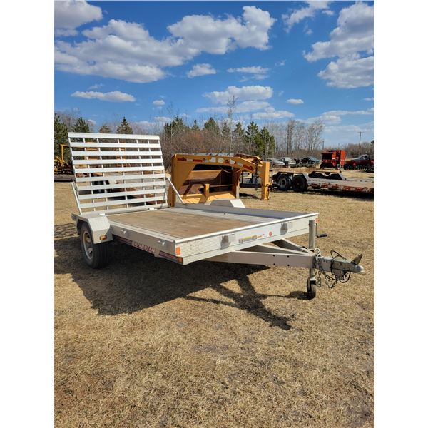 2009 Triton 82" x 144" alum. Single axle trailer c/w 60" ramp, SN.4TCSU11299H060962