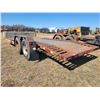 Image 4 : Shop built pindle hitch 74" deck trailer, 6300 kg's c/w 146" tilting deck, 2- approx. 10,000 lb axle