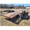 Image 7 : Shop built pindle hitch 74" deck trailer, 6300 kg's c/w 146" tilting deck, 2- approx. 10,000 lb axle