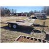 Image 3 : Homemade ball hitch trailer, approx. 80" x 16 ft tandem axle trailer c/w steel deck, approx. 2500 lb