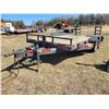 Image 5 : Flat deck Trailer, 80" X 16 ft 4" c/w 2 ft dovetails & 38" ramps, approx. 2- 3,000 lb axles (Serial 