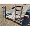 Image 9 : Flat deck Trailer, 80" X 16 ft 4" c/w 2 ft dovetails & 38" ramps, approx. 2- 3,000 lb axles (Serial 