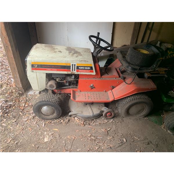 (Selling Off-site location in Waskatenau, PH (780) 576-2287) Yardman trans axle riding lawn mower
