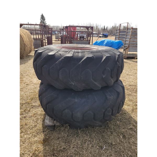 Pair of 18.00x23 & rims, holding air, Located in N.Side field
