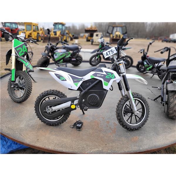 2022 Drift hero 500EV 24 motocross electric C/W charger and key. Serial #H1JSSCL15NF00622
