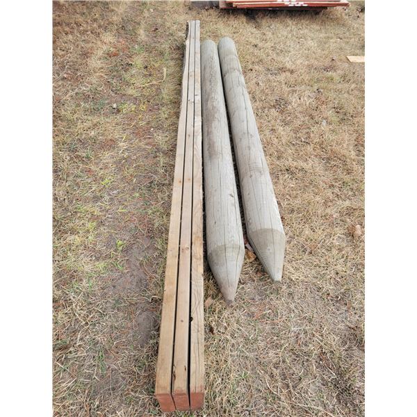2- 6" x 96" posts & 3- 10" x 2x8's