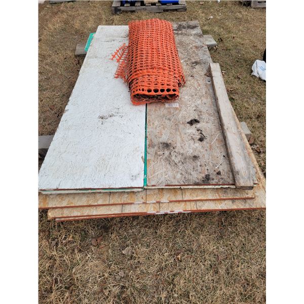 Misc. plywood & snow fence