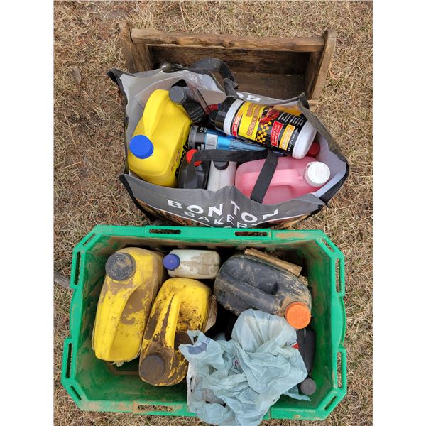 Qty of various oil, anti-freezes & ball hitch