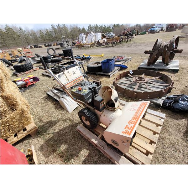 Snow + lite 24" snow blower.  runs but clutch is poor