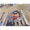 Image 1 : Roll of wire, cords & 12 volt fencer.