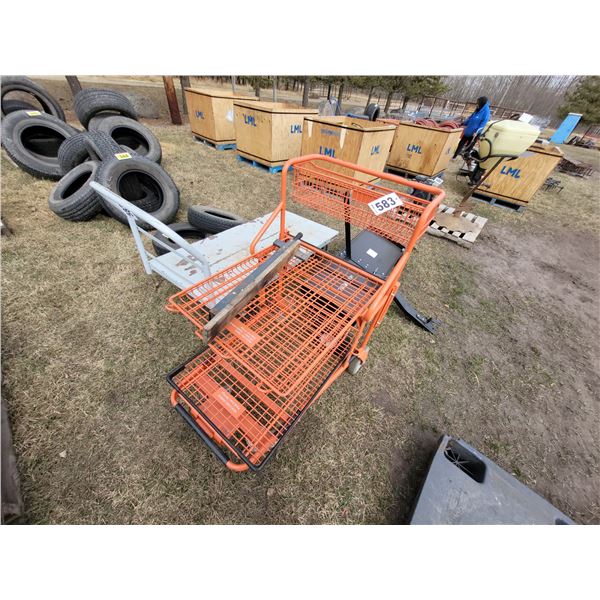 Orange cart c/w saw guide . 48"