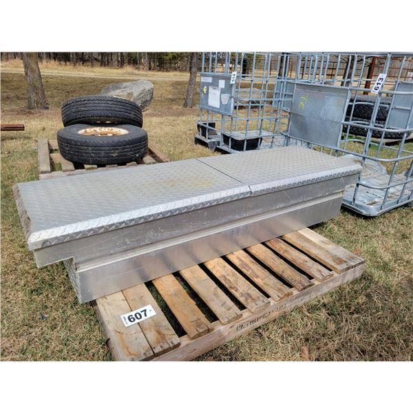 Alum tool box. 62" at the bottom