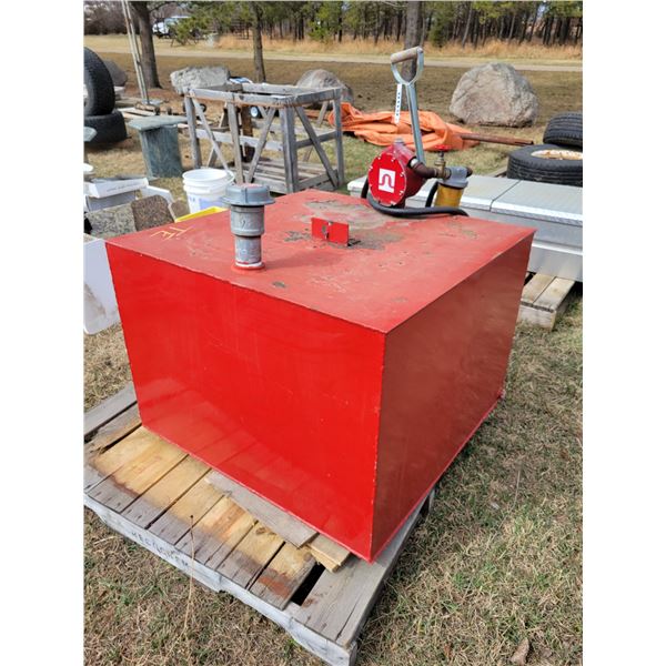 35" square fuel tank & pump