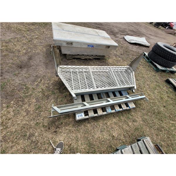 3- alum. Truck box racks.