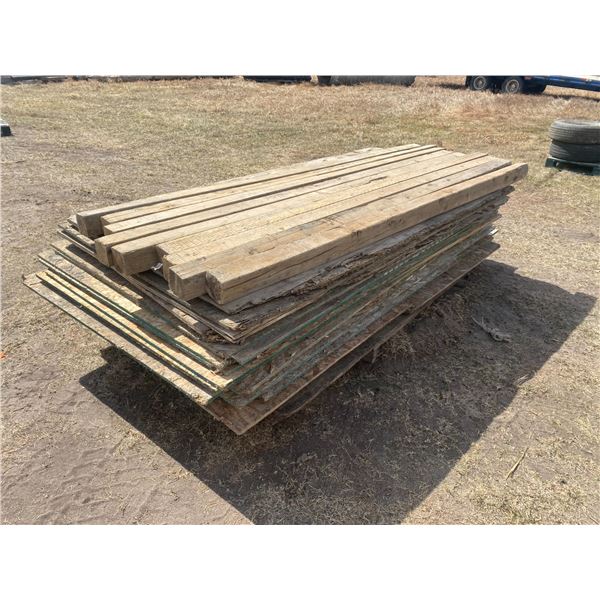 1 lift of plywood & 4 X 4's, Located in N.Side field