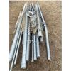 Image 1 : Pallet of galvanized pipe, brackets, hinges, gate rollers.