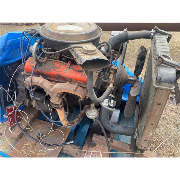 350 motor & standard trans c/w rad (runs)