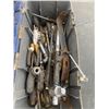 Image 1 : Tool box c/w vice, grease serks , screwdrivers, pry bars &misc