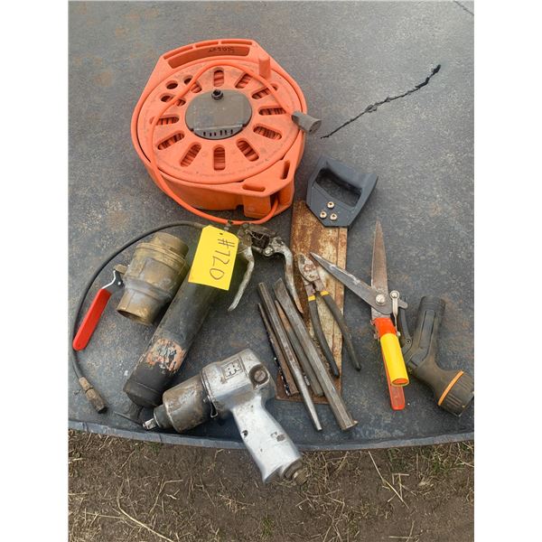 Ext. cord, chisels, punches, valve &misc