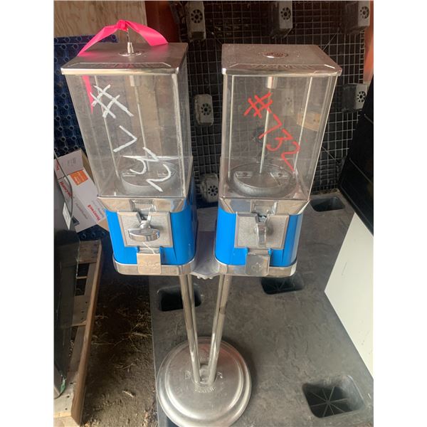 Gum ball machine c/w key.