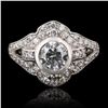 Image 1 : 1.04 ctw CENTER Diamond Platinum Ring (1.81 ctw Diamonds)