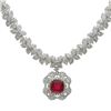 Image 2 : 4.28 ctw Ruby and 7.96 ctw Diamond 14KT Yellow Gold Necklace