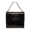 Chanel Black Patent Leather CC Chain Shoulder Bag