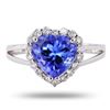 Image 1 : 2.40 ctw Tanzanite and 0.30 ctw Diamond 18K White Gold Ring