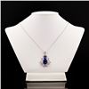 Image 1 : 8.88 ctw Tanzanite and 1.35 ctw Diamond Platinum Pendant