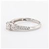 Image 2 : 0.40 ctw CENTER Diamond 18K White Gold Ring (0.80 ctw Diamonds)