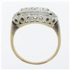 Image 7 : Antique Art Deco 14k Two Tone Gold 0.35 ctw Old Single Cut Pave Diamond Band Rin