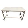 Image 1 : 5ft Commercial rolling work table - approx. 5ft wide x 30in depth x 3ft tall