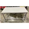 Image 2 : 5ft Commercial rolling work table - approx. 5ft wide x 30in depth x 3ft tall