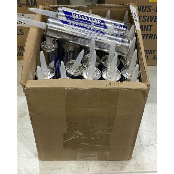 Box of new Manus-Bond 75-AM industrial grade 300ml adhesive tubes - approx. 30 tubes