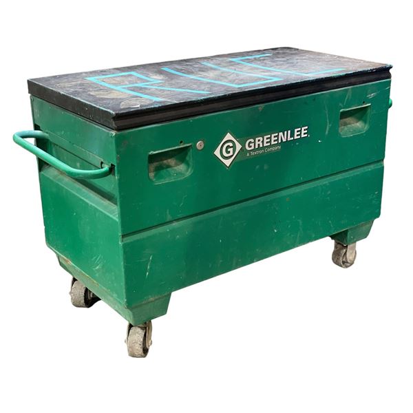 Greenlee storage chest w/various tools