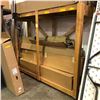 Image 1 : Rolling wooden wardrobe rack (approx. 98in W 76in H 25in D) CONTENTS NOT INCLUDED