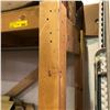 Image 2 : Rolling wooden wardrobe rack (approx. 98in W 76in H 25in D) CONTENTS NOT INCLUDED