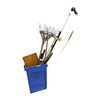 Image 1 : Rubbermaid bin full of assorted gardening & misc tools