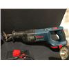 Image 3 : Group of assorted Bosch cordless tools includes - saws, flashlight, battery charger, etc...