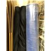 Image 2 : Large group of black & blue fabric rolls