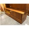 Image 2 : Teak Large wooden display cabinet (approx. 55in W 77in H 17in D)