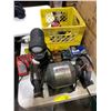 Image 1 : Group of misc tools including - Milwaukee charger, Ryobi drill, 6" bench grinder model - KC-680L, et