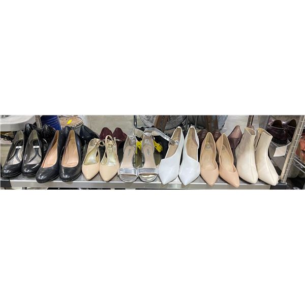 Shelf lot of misc set dec shoes (various sizes)