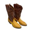 Image 1 : New in box Alberta boots brown ostrich size approx. 9 1/2 EE dark brown shaft