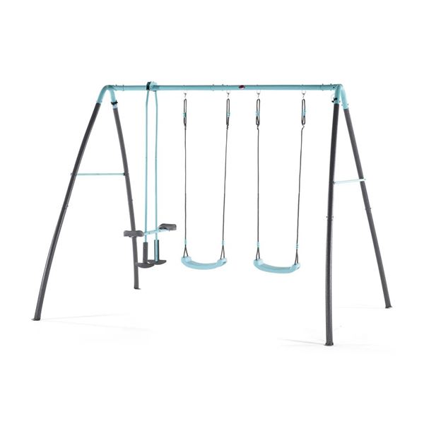 Plum premium metal double swing and glider w/mist