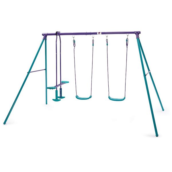 Plum Jupiter swing set - 2 swings 1 glider