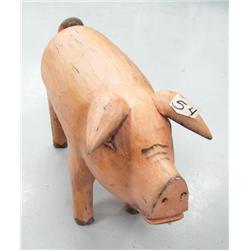 Wooden pig 14 3/4" tall 25" long(4)