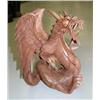 Image 1 : Intricately carved wood dragon 12" tall(4)