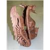 Image 2 : Intricately carved wood dragon 12" tall(4)