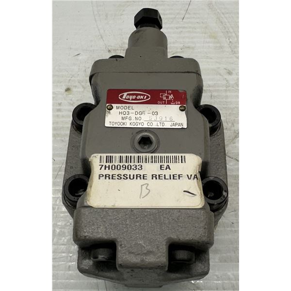 Toyooki Kogyo #HQ3-DG6-03 Pressure Relief Valve